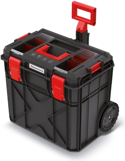 Vozni kovček za orodje X-Block s teleskopsko ročico, črn