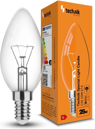 Posebna žarnica svečka C35 25 W E14 toplo bela