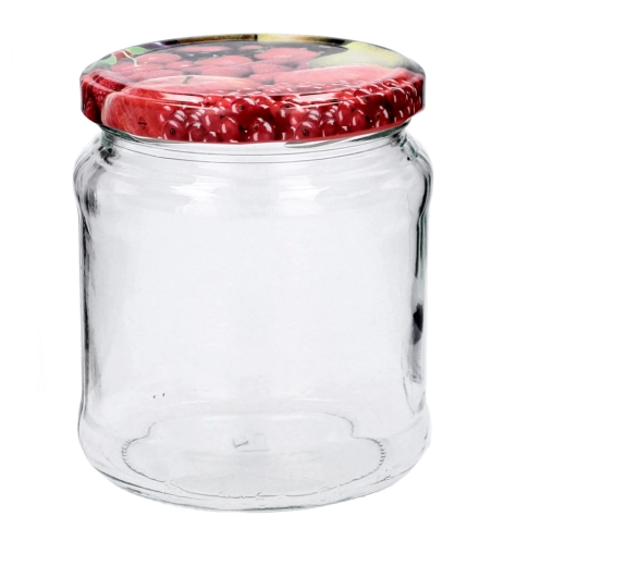 Kozarec 450 ml z navojnim dekorativnim pokrovčkom FI 82