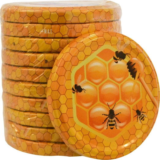 Zakrivni pokrovčki TWIST 82 z medenim vzorcem – 10 kos