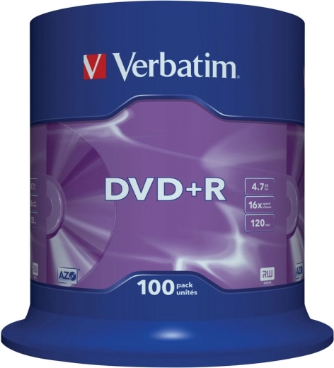 Verbatim DVD+R Matt Silver 4,7 GB 16x – 100 kosov