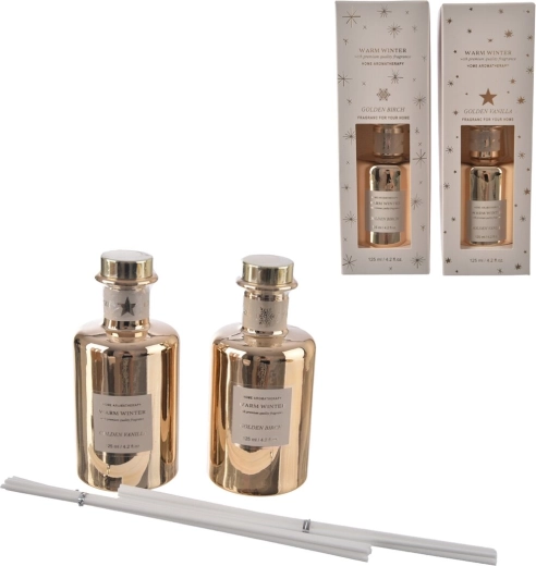 Božični paličasti aroma difuzor bel 125 ml (2 assort)
