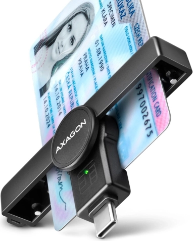 Žepni čitalnik kartic AXAGON PocketReader USB-C