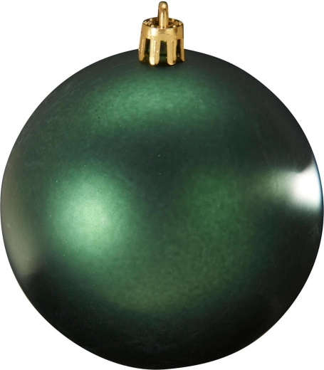 Dark Green Christmas Baubles, Diameter 6 cm, Set of 12