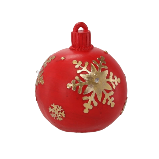 Božična rdeča bunka z LED osvetlitvijo 16,5 cm