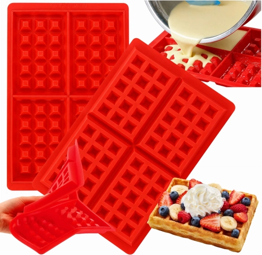 Multifunction silicone waffle mold for an air fryer (4 waffles) - 1 piece