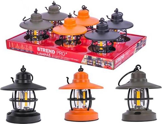 Retro kamp svetilka 200 lm, mešanica barv