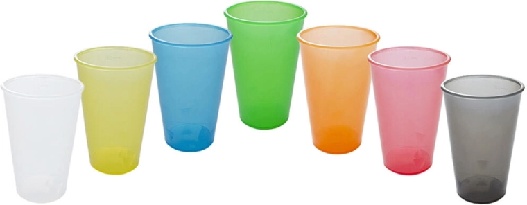 Vračljiv plastični lonček 0,3 l – mešanica barv