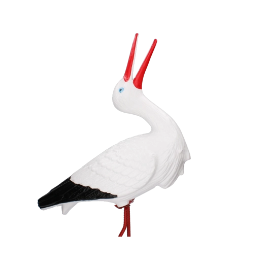 Plastična vrtna figurica štorklje na kovinski nogi