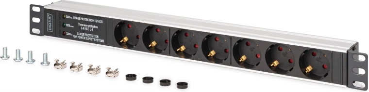 7 Schuko outlets rotated by 45°