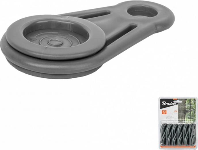 Vpenjalna sponka z ušesom in ročajem, plastika, 12 kos