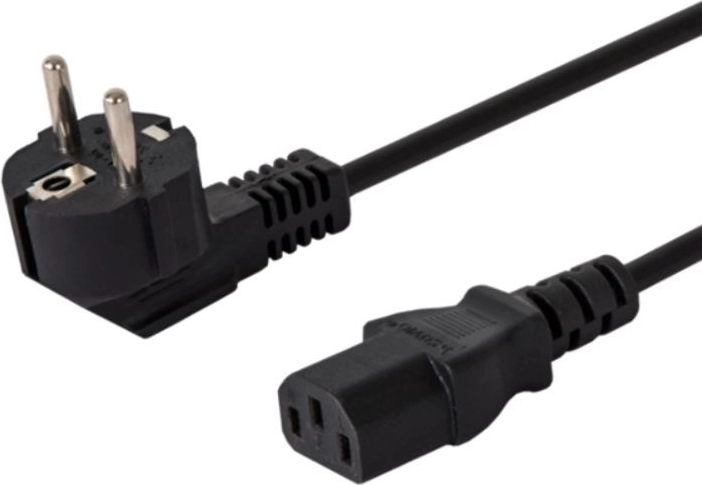 Napajalni kabel Schuko - IEC C13, kotni, 3 m