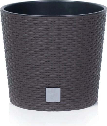 Cvetlični lonec Rato Round z vložkom 20 cm umbra