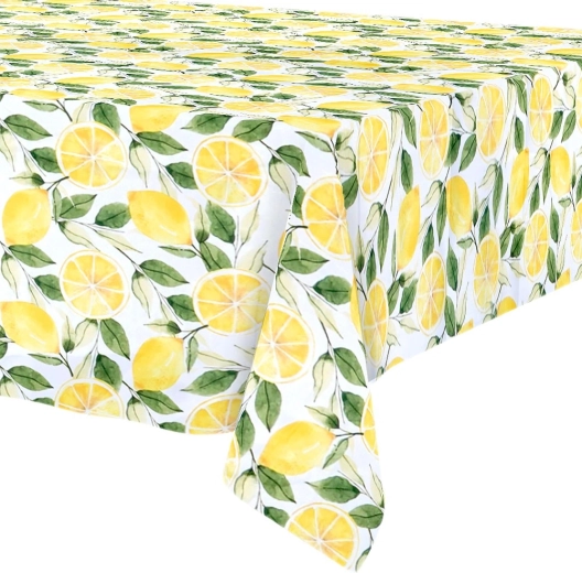 Vodoodporen in na madeže odporen prt z motivom limon 180 × 130 cm – 1 kos
