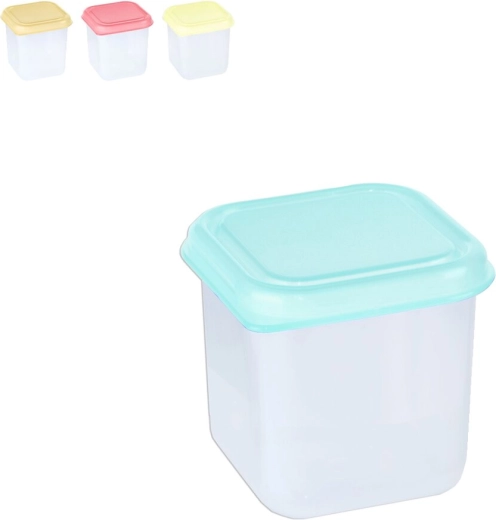 Plastična mini kvadratna posodica 0,15 l – mix