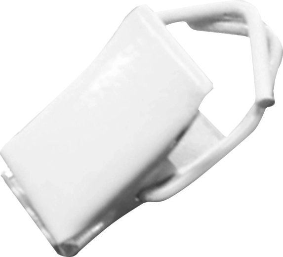 Kovinska bela sponka za zavese – pakiranje 500 kos