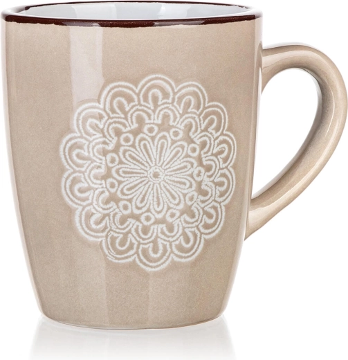 Keramična skodelica 400 ml s čipkastim motivom SHAPE