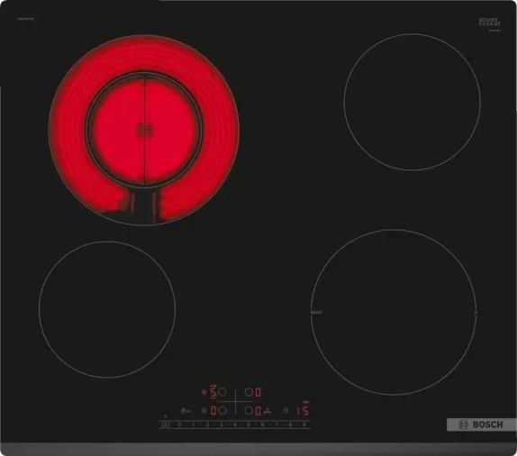 Keramična kuhalna plošča Bosch PKF631FP3E z DirectSelect in PowerBoost
