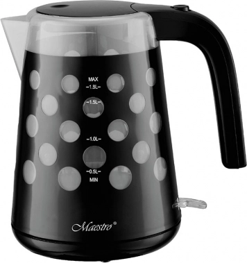 Električni grelnik Maestro KROPKY 1,7L 2200W, črna