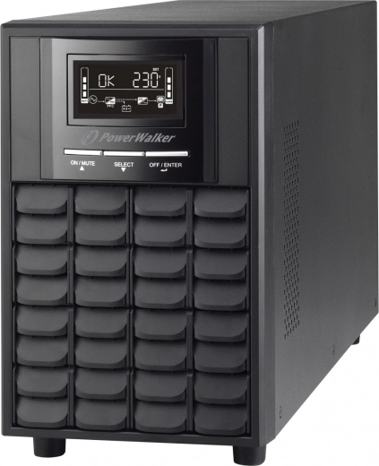 PowerWalker line-interactive UPS 1500 VA with pure sine wave, AVR, LCD, USB and RS-232, 3× PL 230 V, EPO