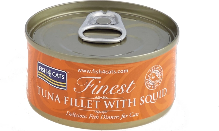 Konzerva za mačke tuna z lignji 70 g Fish4Cats Finest