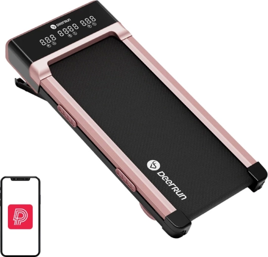 DeerRun Z10 električni tekalni trak pod mizo, rožnat