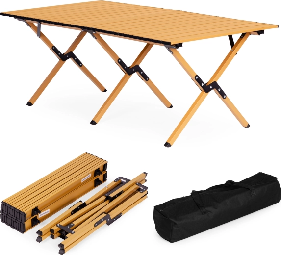Zložljiva kamp miza 120 × 60 cm z vrečo MultiGarden