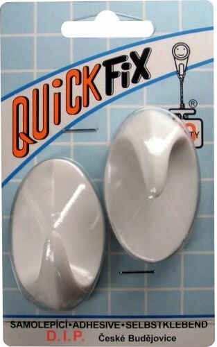 Samolepilni ovalni kavlji beli (2 kosa)