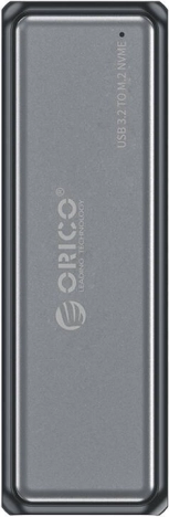 Orico zunanji ohišje za SSD NVMe M.2 10 Gbps s kablom USB-A/USB-C, sivo