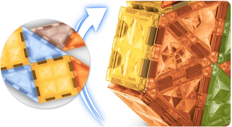 Magnetno spajanje za stabilne 2D in 3D konstrukcije