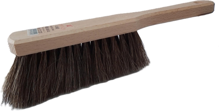 Lesena ročna metlica iz konjske žime, nelakirana