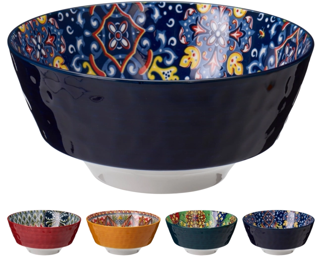 Porcelanasta skleda 1,3 l z vzorci