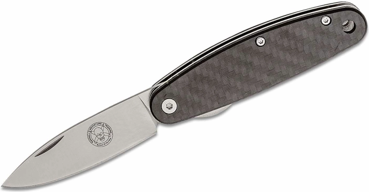 ESEE Churp Carbon žepni nož 6,8 cm, satensko rezilo, ogljikova vlakna