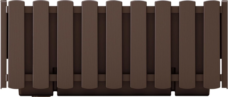 Plastično korito s panelnim (ograjnim) dizajnom 38 cm – rjavo