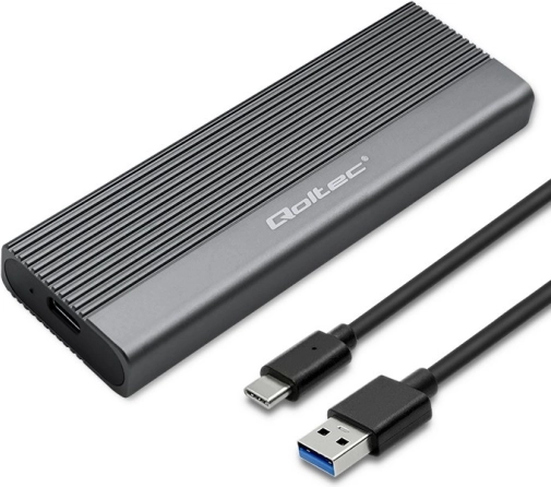 Aluminijasto ohišje za disk M.2 SSD SATA NGFF USB-C 2TB Sivo