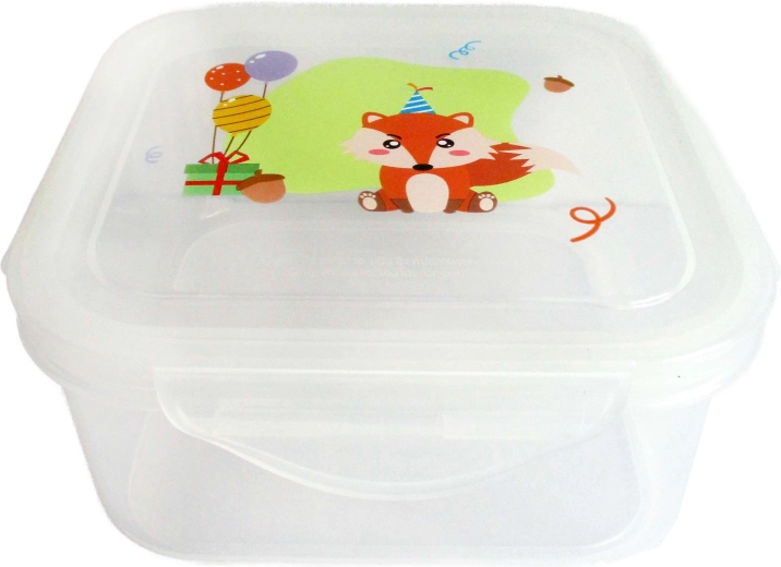 KITCHISIMO Plastic Food Container with Lid, 760 ml, Fox