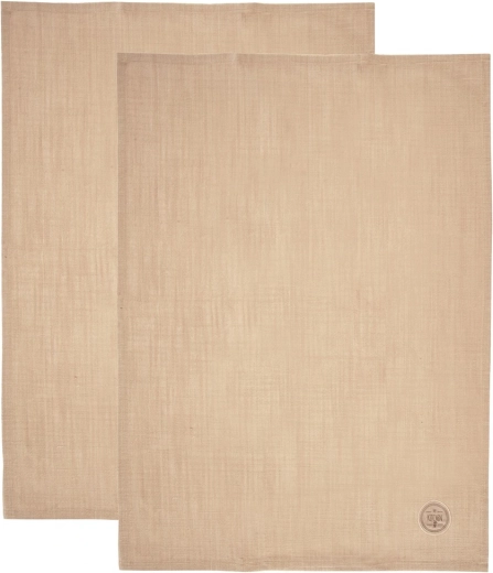 Bombažne kuhinjske krpe bež 70 × 50 cm, komplet 2 kosa