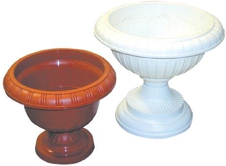 Stojalo za cvetlični lonec AMFORA 34 cm, rjav plast, višina 31 cm