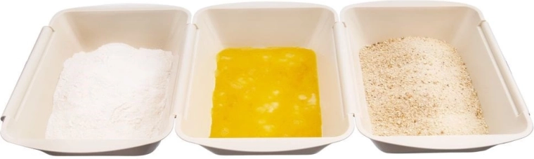 Prava velikost za moko, jajca in drobtine