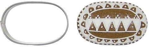 Nerjavno jeklen kalup za izrezovanje moka oval 5 cm