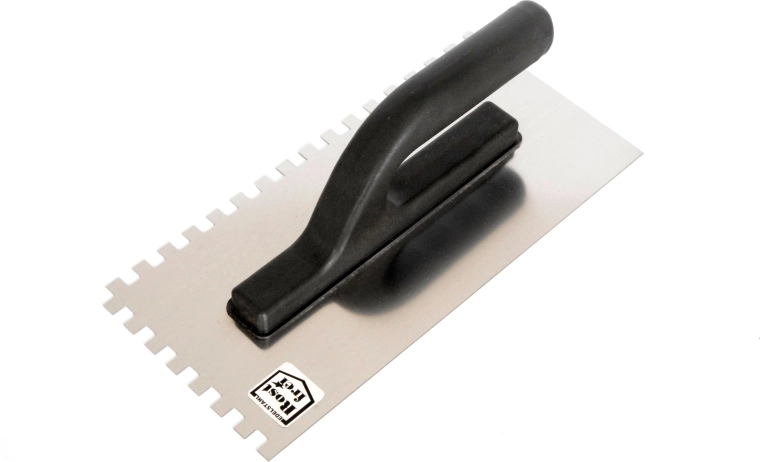 Zobnata nerjaveča gladilka 280 × 130 mm, zobje 4 mm FESTA