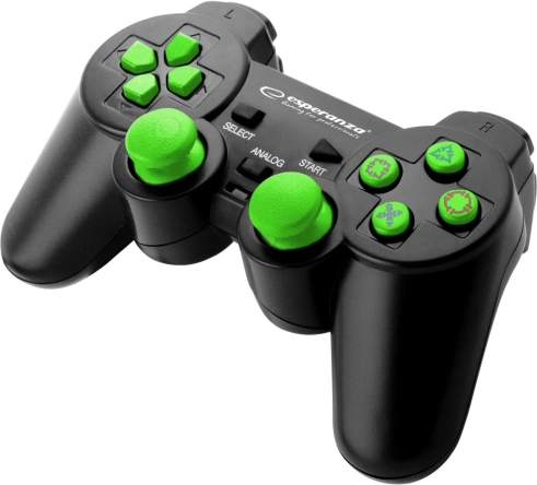 igralni gamepad pro PS3 in PC USB – črn/zelen
