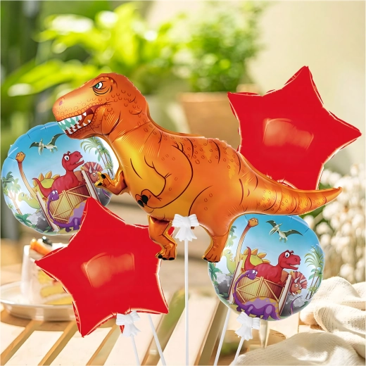 Komplet rojstnodnevnih balonov dinozaver, 5 kos