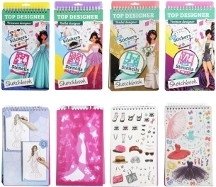 ToiToys fashion designer sketchbook with stickers, assorted - 1 piece