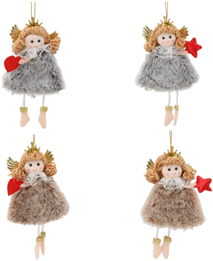 Božična viseča okrasitev angelček 8 × 16 cm