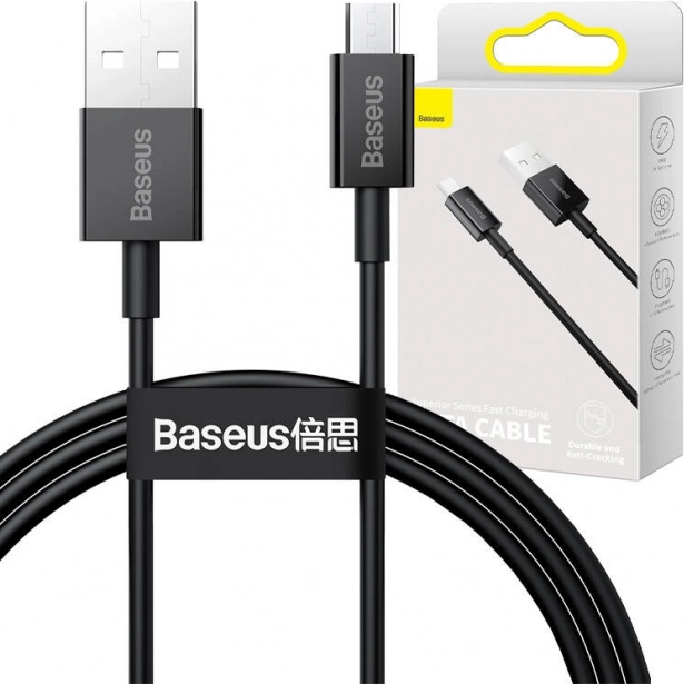 Baseus Superior kabel USB na micro USB 1 m, 2 A, črn