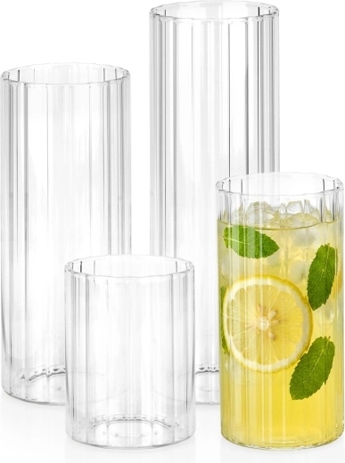 Vilde komplet rebrastih kozarcev 4 kos 230/360/460/560 ml