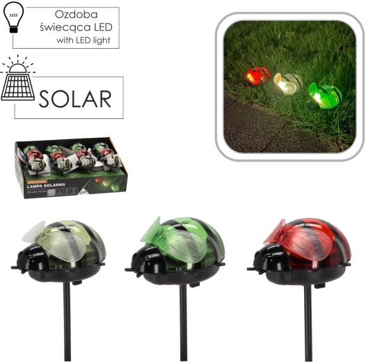 Sončna vrtna svetilka v obliki čebelice, topla bela