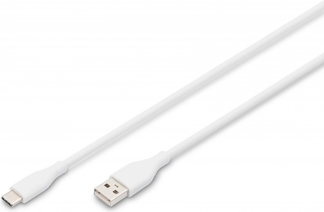 Silikonski kabel USB-A na USB-C 60 W 0,5 m bel