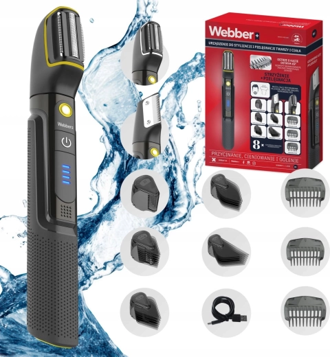 Webber 8v1 brezžični prirezovalnik za obraz in telo BG-600